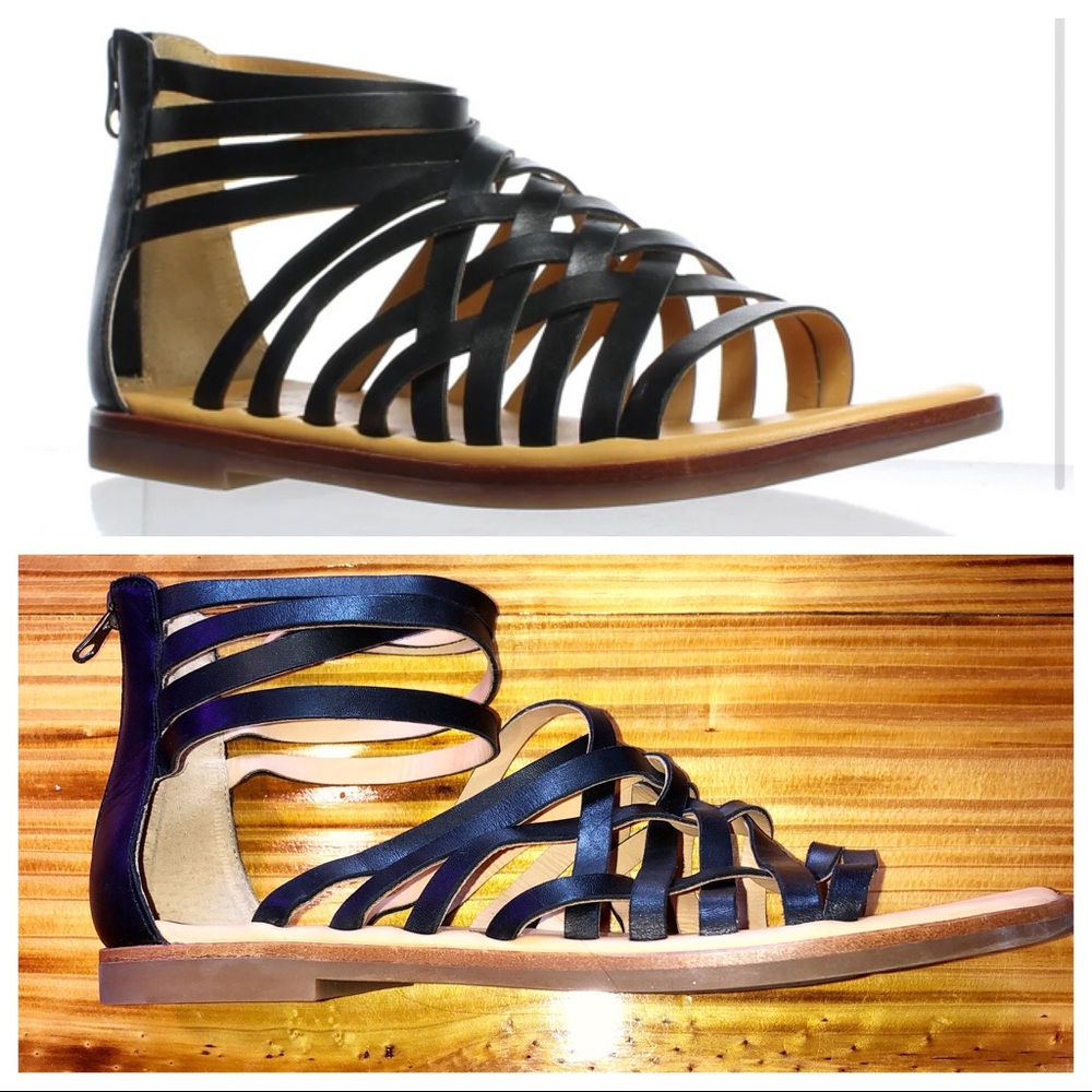 Kork-Ease Palmyra black zip back gladiator sandal